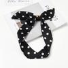 Retro Polka Dot Silk Scarf for Women - Elegant Narrow French Style Tie, Versatile Headband or Bag Ribbon