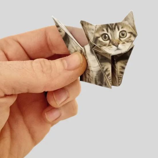 Сделай сам Бумажные животные Оригами Бумага для складывания Милые фигурки кошки, собаки, динозавра Веселый набор для оригами для взрослых, детей, подарок, украшение для стола