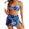 Сексуальный купальник-бикини с принтом, двухпредметный, большого размера, с высокой талией, женский купальник, новинка 2025, модная купальная одежда из материкового Китая
