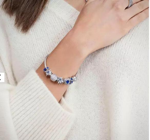 Сверкающий синий/белый/розовый сердечко, драгоценный камень, навсегда любимое ювелирное изделие, серебро SS925 для женщин, браслет, изготовление своими руками