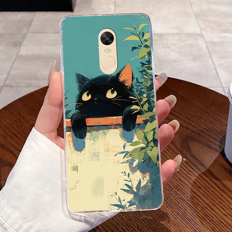 Чехол для Xiaomi Redmi Note 4 Note 4x Capa Coque Прозрачный Силиконовый Желе Мягкий ТПУ Задняя Крышка Милый Кролик Кошка Динозавр Чехол для Телефона