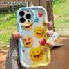 Phone Case: 2D flat, fits iPhone 18, 17, 16, 15, 14, 13, 12Pro protective case, cartoon emojis, perfect Christmas and Halloween holiday gift