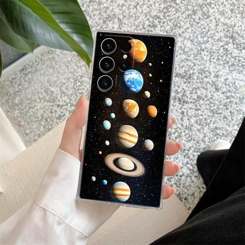 Космос Планета Луна Звезды Вселенная Прозрачный Чехол Для Samsung Galaxy S26 S25 S24 S23 Ultra S21 FE S22 Plus S26 Ultra Чехол для Телефона