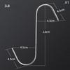 10 шт. крючков S из нержавеющей стали с острым кончиком для посуды, вешалки для одежды и мяса