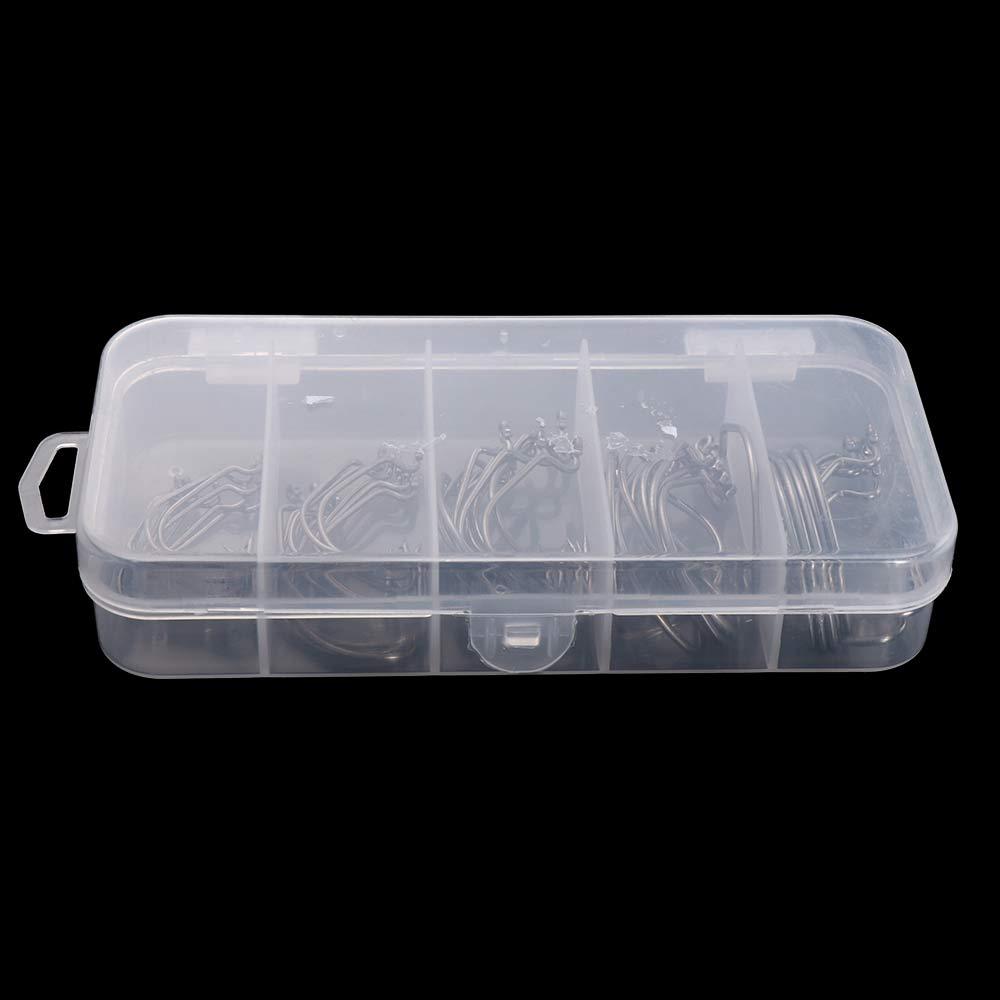 Прочные 50 шт./упаковка с коробкой Карповая рыбалка 2#1#1/0#2/0#3/0# Рыболовные крючки Смещенные крючки Жаловые крючки Широкие крючки-кранки