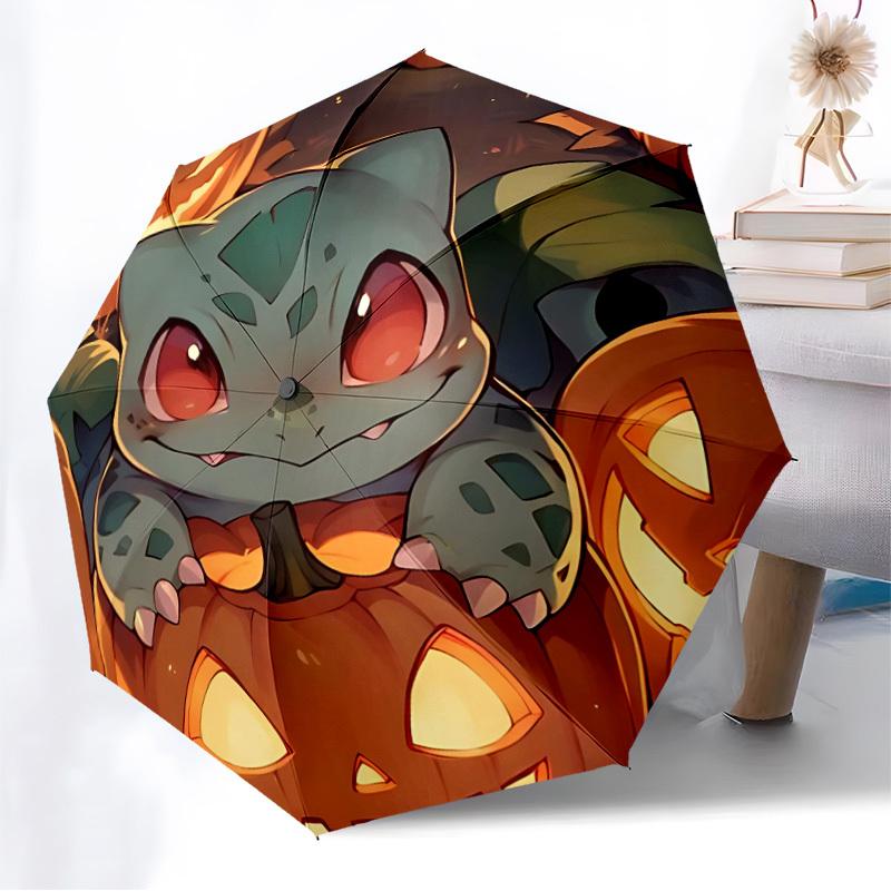 1pc Halloween, Pokémon [Automatic Folding Umbrella] Durable Iron Frame & Rod, Portable Folding, All Seasons, Home Travel Outdoor, Makes a Great Holida