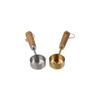 Flat Bottom Stainless Steel Measure Spoon with Wood Handle Kitchen Measure Tools  Condiments