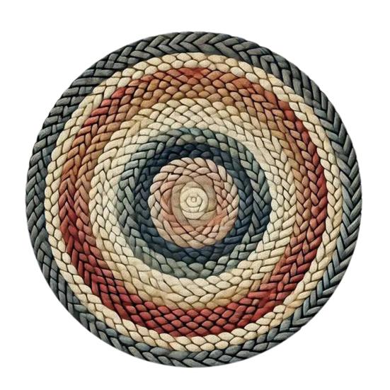 Подставка под тарелку Утолщенный Круглый Дизайн Богемный Стиль Подставка под тарелку Теплоизоляция Маслостойкий Коврик для стола Усиленный Шов Подставка под тарелку Обеденный Декор