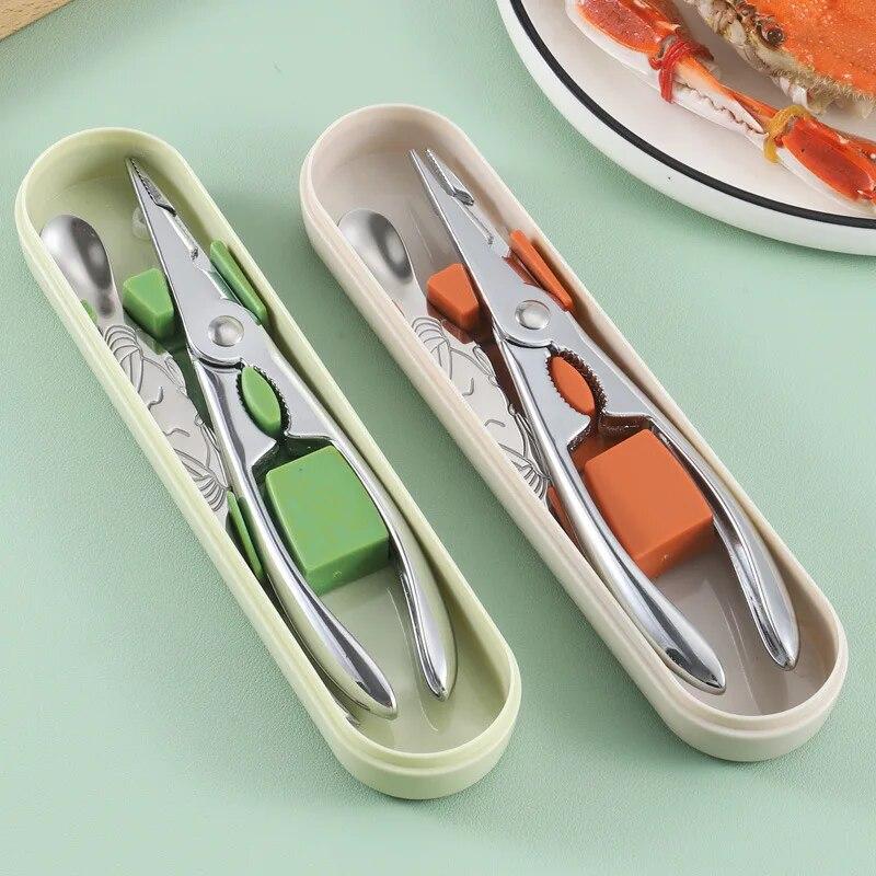 1 набор инструментов для поедания крабов из нержавеющей стали 304, креативная вилка для крабов и щипцы для крабов для домашнего использования, кухонный инструмент