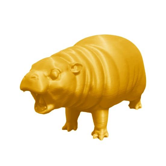 Имитация Фигурка Гиппопотама Рычащий Гиппопотам Статуя Речная Лошадь Скульптура Обучающая Игрушка Смола Модель Животного Украшение Орнамент