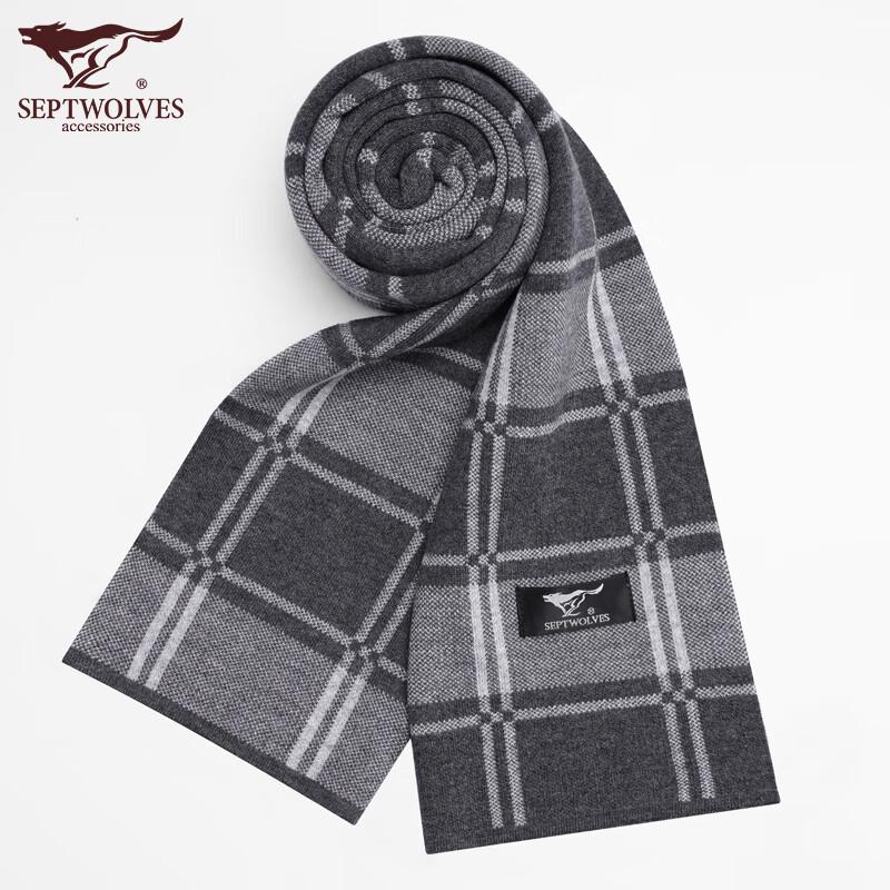 Мужской теплый зимний шарф Seven Wolves