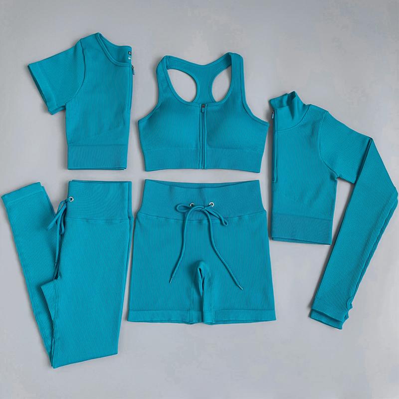 Women's Tracksuit Seamless Yoga Set Workout Sportswear Gym Clothing Fitness Sports Suits