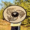 Dragon Wooden Shield Medieval Viking Valhalla Shield Helm of Awe