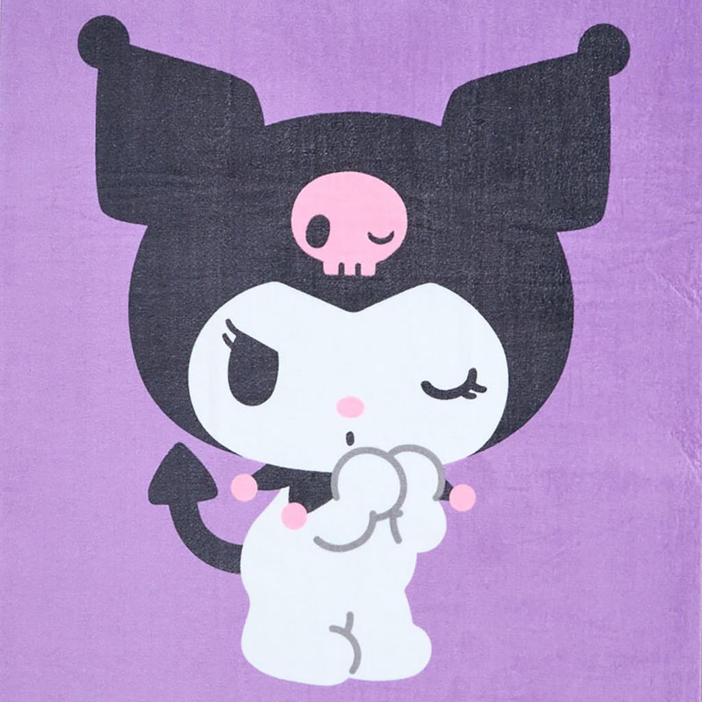 Sanrio Big Towel Kuromi 100% Cotton Approx. Width 80 X Depth 0.2 X Height 150 Cm Pool Supplies with Name Space On Tag Leisure Towel Beach Towel 178195
