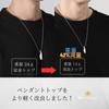 Magnetic Necklace Popular 2 Magnetic Pieces Tungsten Pendant Surgical Stainless Steel Chain 50cm Gift Box Included [MAYA&CANA] Men's <Japanese Design>