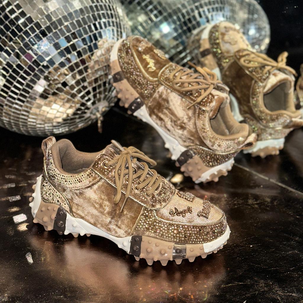 Daddy Shoes Women's Fashion Rhinestone Sports Casual Shoes Diamond-studded Shoes