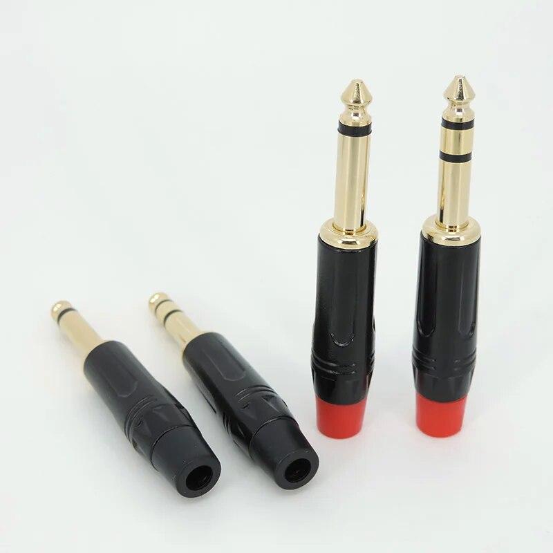 2/3-полюсный аудиомоно-стереоразъем 6,35 мм 6,5 мм штекерный разъем позолоченный 1/4-дюймовый разъем микрофонного кабеля