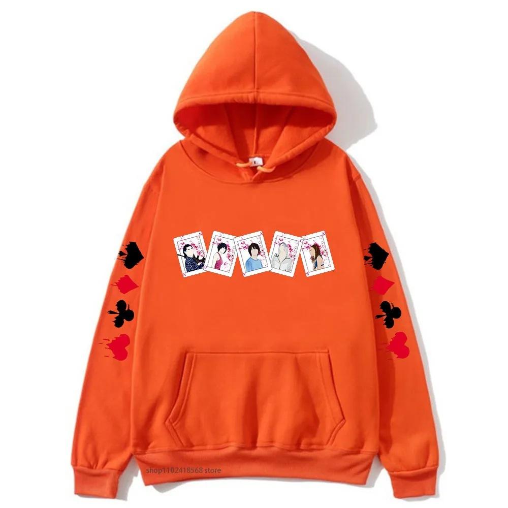 Толстовки Алиса в Пограничье для мужчин женщин Персонажи Карты Осень Зима Флис Уличная одежда