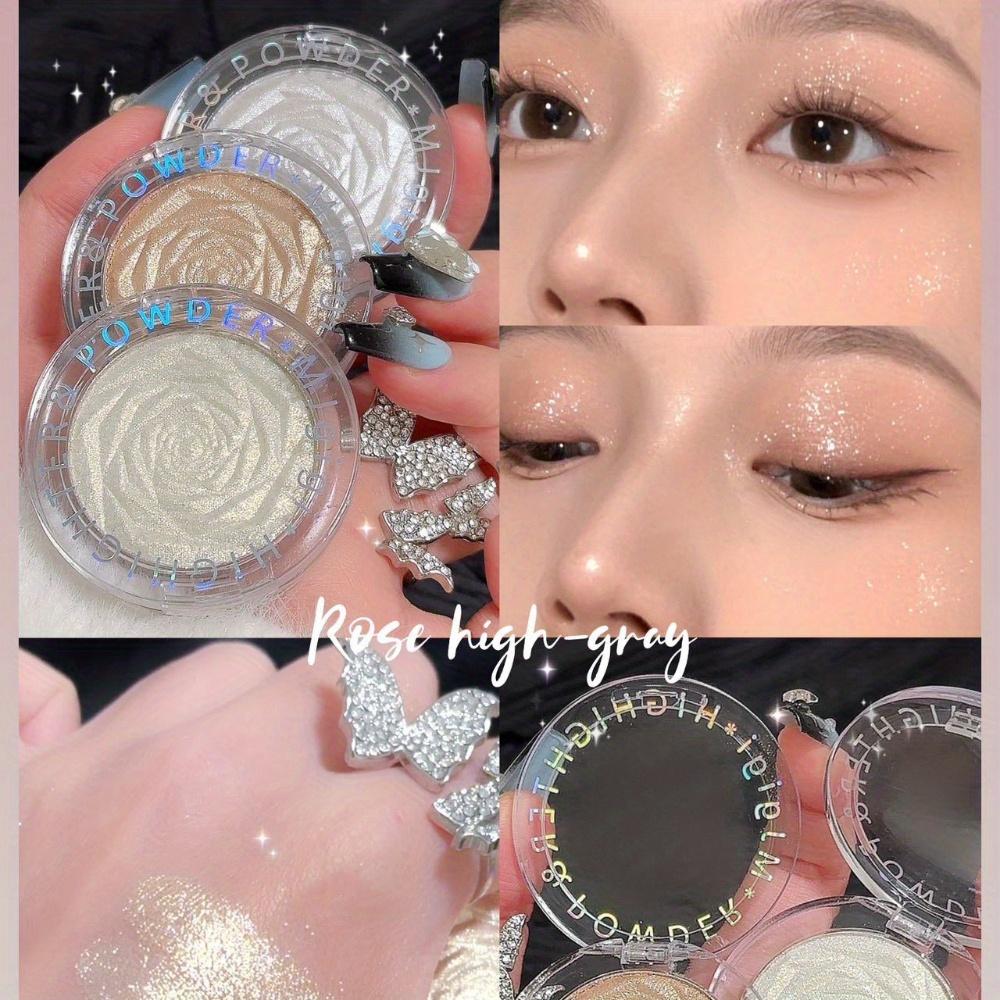 Палитра хайлайтеров Rose Contouring Fine Shimmer Тени для век Тени для носа Лицо Тела Выделение картофельной текстуры для выделения или наложения макияжа глаз