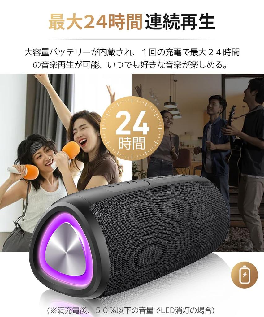 Bluetooth-динамик новейший портативный небольшой 24 часа непрерывной работы, совместимый с Bluetooth, полностью беспроводной, улучшенный IPX7 TWS светодиодный светильник для