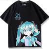 Second Dimension Anime Hatsune Miku Fashion Trend New Cotton Top Short Sleeve T-shirt Unisex