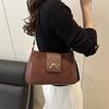 Fashion New Women's Shoulder Bag Fashionable Fashion Solid Color Saddle Bag High Value Commuter Handbag