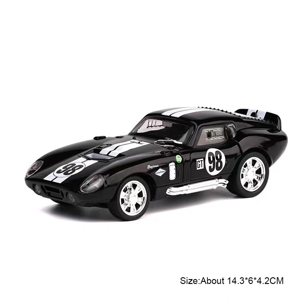 1:Масштаб 1:32 Модель спортивного автомобиля Cobra GT500 Игрушка Звук Свет Оттянуть Назад Амортизация Модели Транспортных Средств Миниатюрные Подарки для Детей