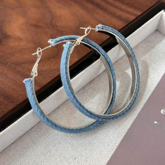 Серьги-подвески Геометрические с бантом Сердце леопарда Серебряная игла - Трендовый корейский стиль для женщин