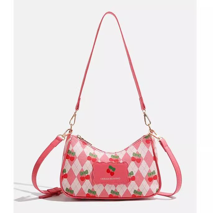 Сумка Cherry Bag Underarm Bag Модная и универсальная сумка через плечо на одно плечо, маленькая квадратная сумка