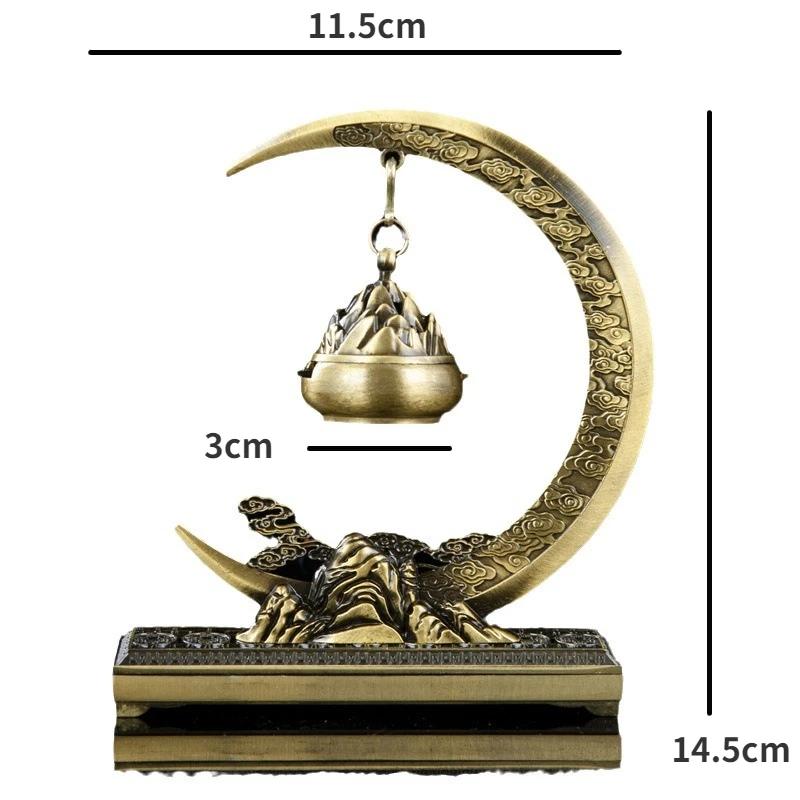 Креативная подвесная курильница для благовоний в форме лунной тыквы, латунная китайская курильница для благовоний, бытовые украшения из сандалового дерева для дома