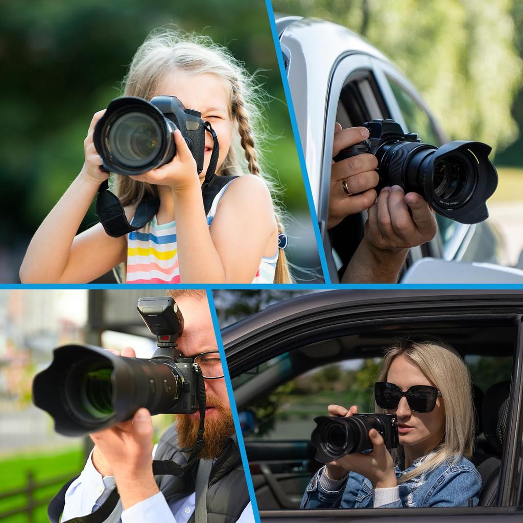 PATIKIL 77mm Camera Lens Hood with Cleaning Cloth Reversible Flower Lens Hood Protector Blocks Excess Sunlight To Reduce Lens Flare and Glare To