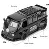 1/32 масштаб VK Bus Transporter Модель автомобиля с досками для серфинга, фургон для кемпинга, игрушечная машина из цинкового сплава с инерционным механизмом, звуком и светом для детей, подарок
