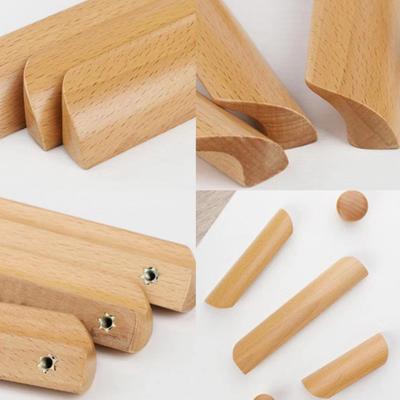 Ручка для дверцы шкафа из массива дерева Ручка для ящика шкафа Ручка из бука