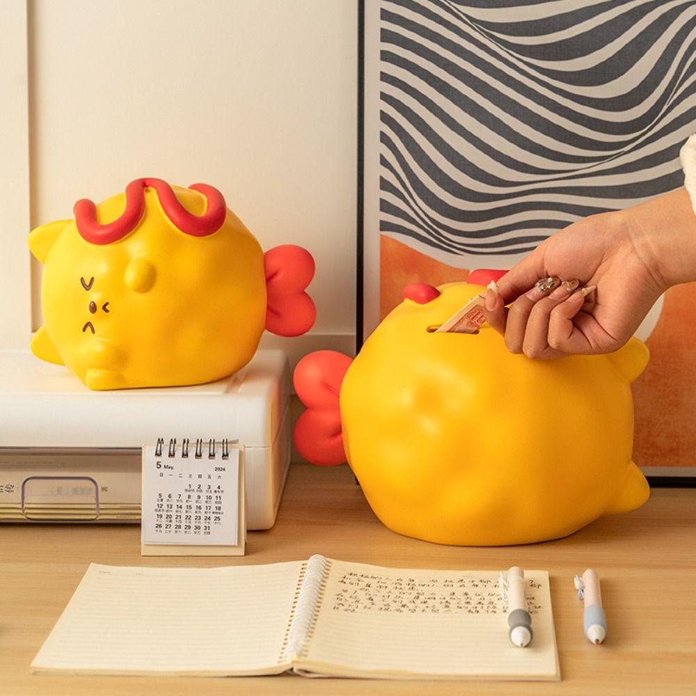 Vinyl Piggy Bank Large Capacity Saving Box Animal Figurines Money Boxes Home Decoration