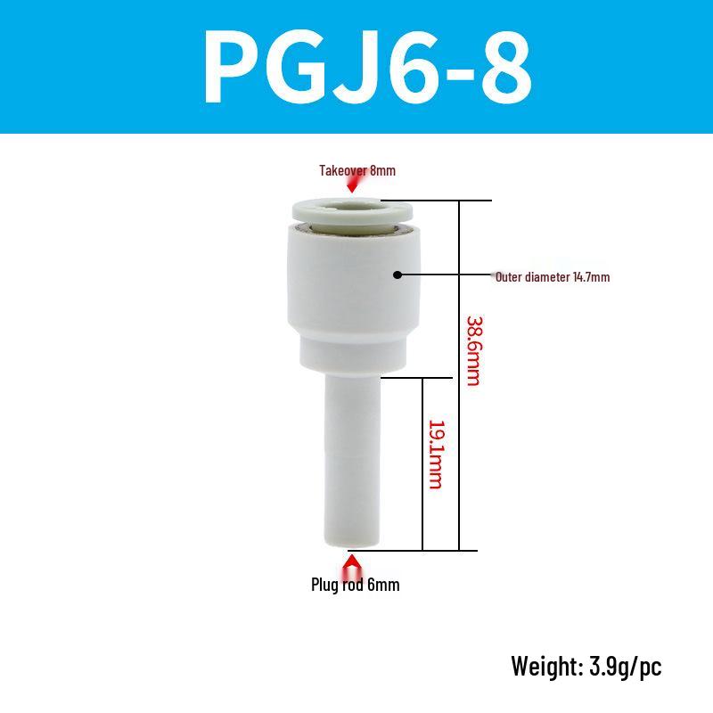 Elbow Pipe Plug Reducer Bush PGJ6-4 8-6 12-6 16-10 Blue-Black-White Male-Female