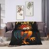 F-Caw-F Chicken Funny Fashion Blanket Fleece Decoration  Multi-function Lightweight Throw Fashion Blanket for Bed Bedroom Plush Thin Quilt