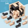 3D Деревянные Пазлы IQ Игрушка 54 шт. L/ 54 шт. Куб в форме TH Развивающие Игрушки для Любителей Пазлов, Интеллектуальная Игра
