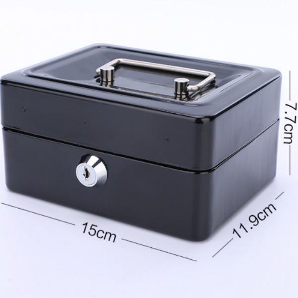 Металлическая коробка для мелких денег из нержавеющей стали с замком и лотком для безопасных денег, монет, ювелирных изделий