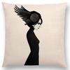 New Black White Style Wonder GirlSofa Pillow Case Elegant Lady Miracle Beauty Portrait Noble Mind Gorgeous Ideas Cushion Cover