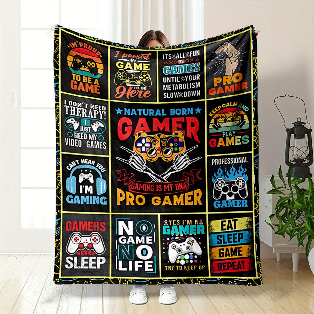 Gaming-Themed Blanket Design for all seasons blanket lunch break throw gift