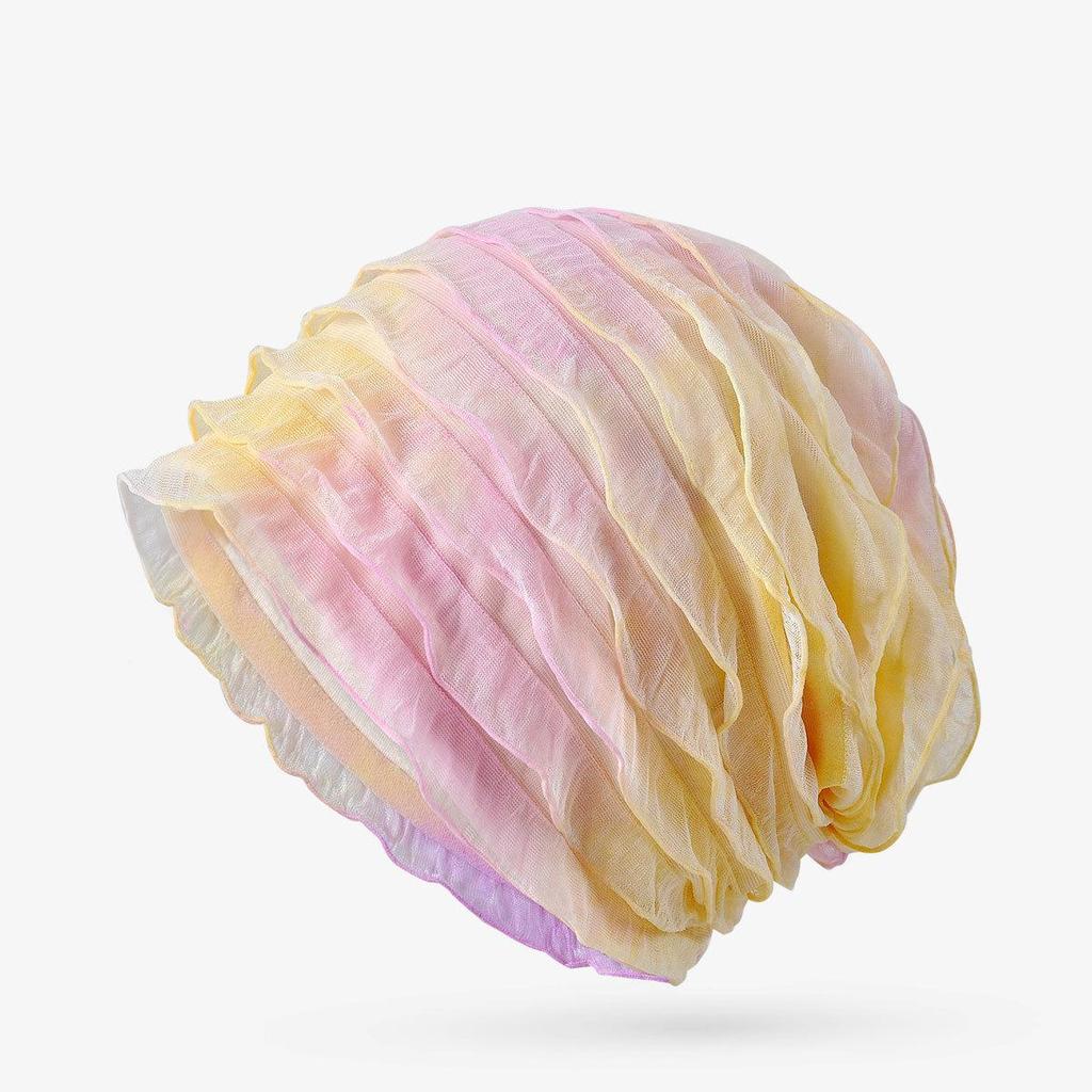 Women's Breathable Thin Cotton Pullover Hat - Spring/Summer Headscarf, Confinement, Sleep, and Outdoor Leisure Cap.