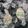 Household Hanging Ornaments Wooden Graffiti Wood Slice Wood Chips Easter Decorations Easter Eggs