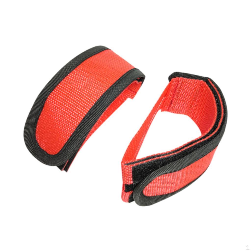 2 Pieces Bike Pedal Band Foot Retention Strap Footrest Strip Non Slip Cycling Belt