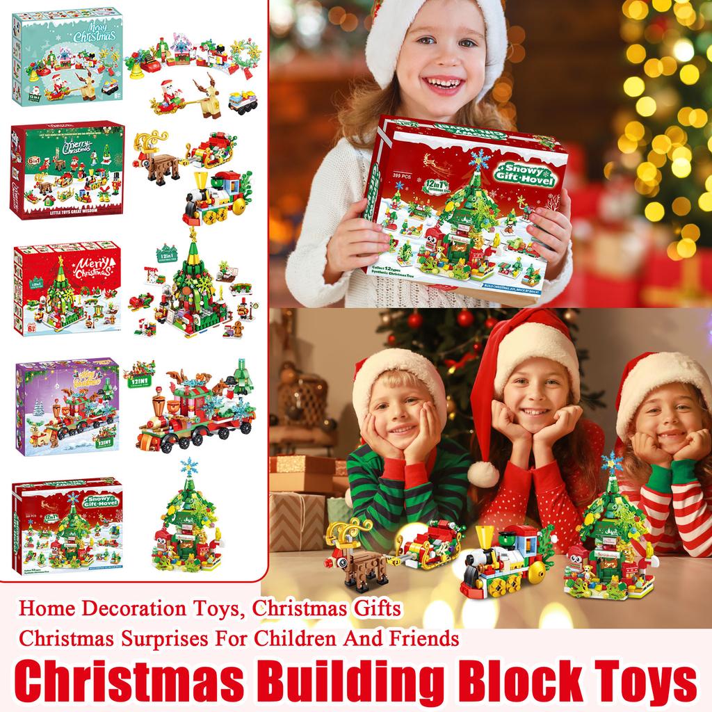 Рождественские игрушки-конструкторы, игрушки для украшения дома, рождественские подарки, рождественские сюрпризы для детей и друзей