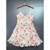 Export Single Lul * S French Pure Desire Style Camellia One-Piece Chiffon Dress Island Vacation Mini Skirt