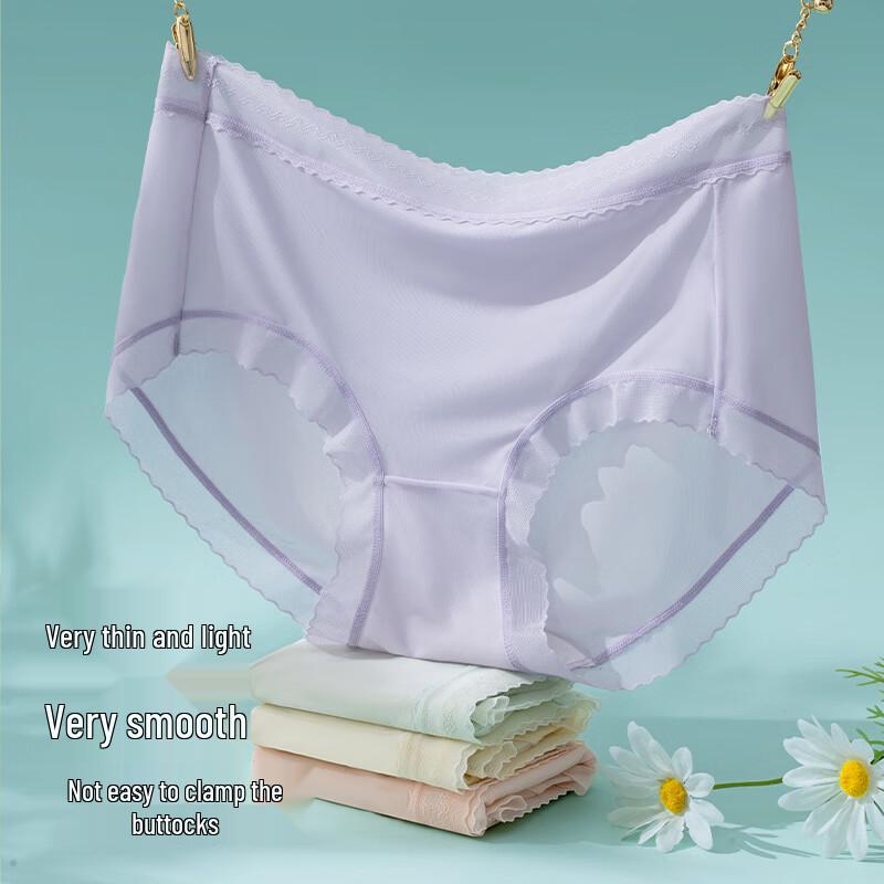Женские антибактериальные бесшовные трусы Cosmo Lady из ледяного шелка