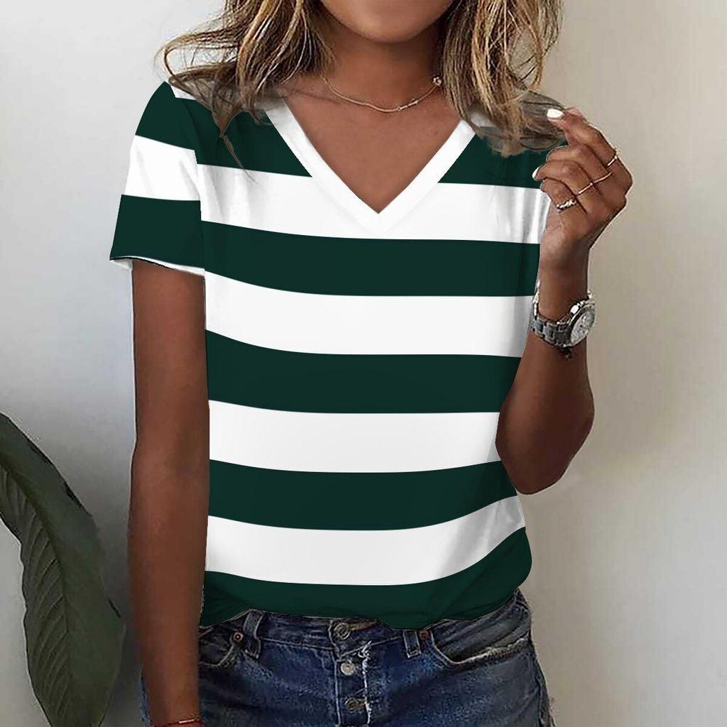 Забавные полосатые 3D-принты женские футболки топ модные простые узоры футболки для женщин летняя одежда для отдыха женская уличная одежда