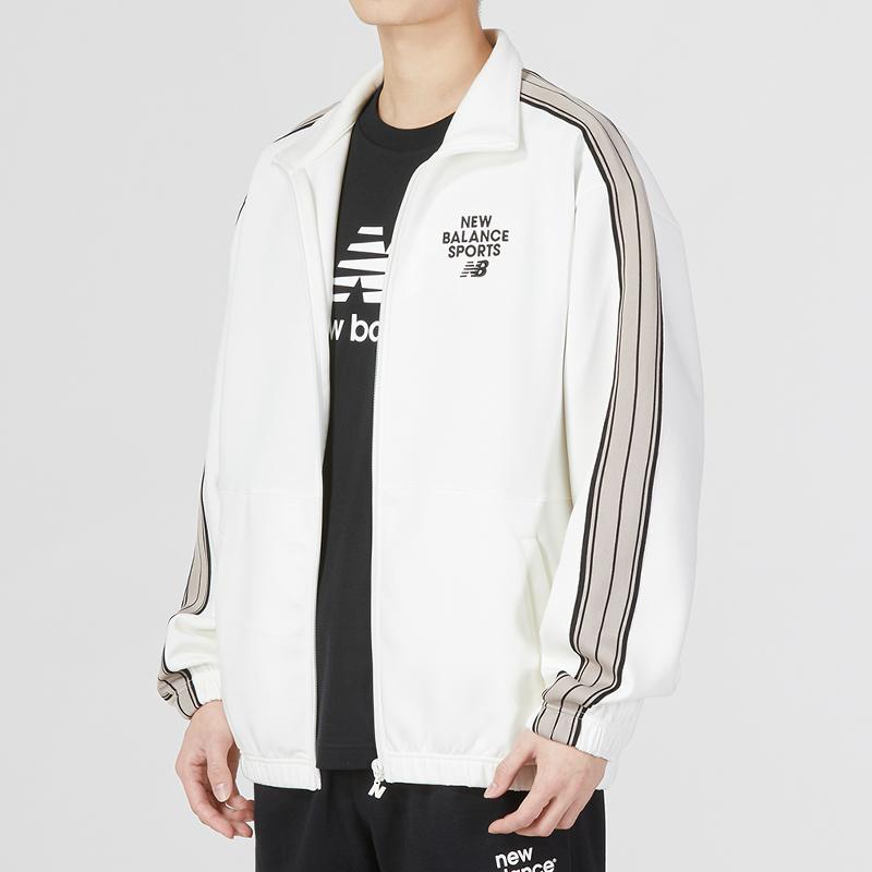 New Balance Спортивные клубные куртки Унисекс Белый Стойка умеренная Другое 6DD12043-IV
