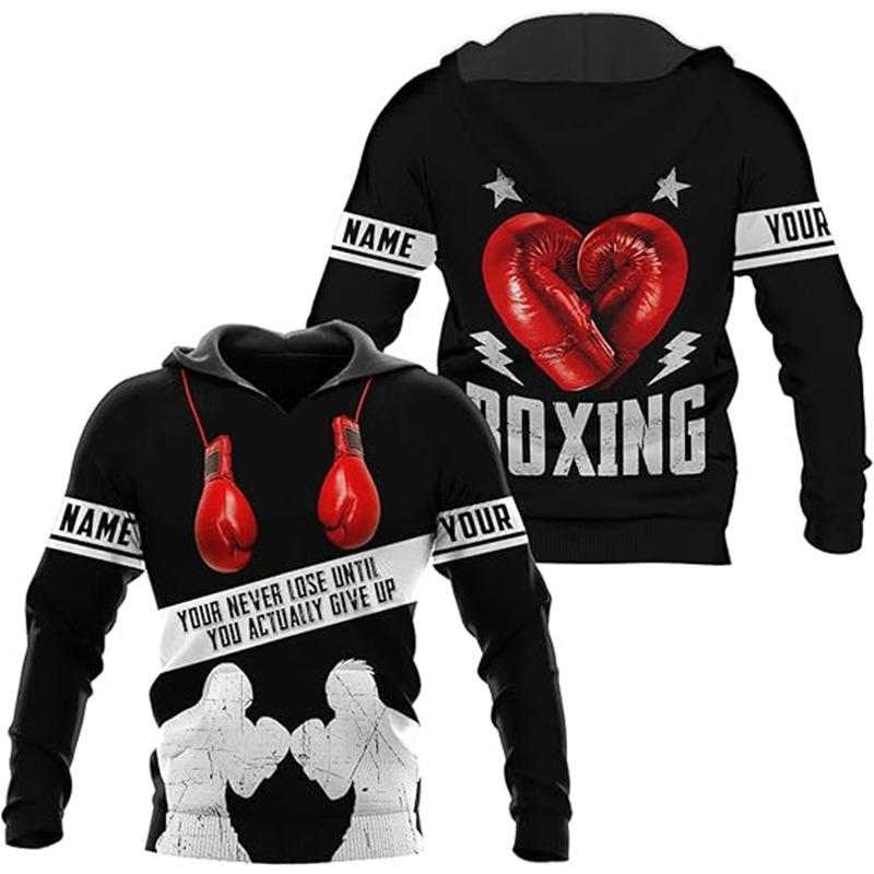 Толстовка с капюшоном Muay Thai Graphic, мужская одежда, 3D Boxing KO Print, спортивная одежда, новинка, женские толстовки Harajuku Fashion Y2k, пуловер, толстовка