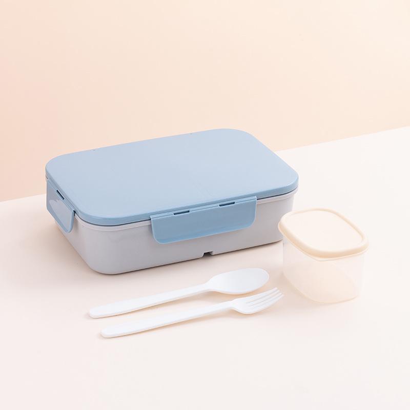 Portable Flip-Top Compartmentalized Microwaveable Bento Lunch Box